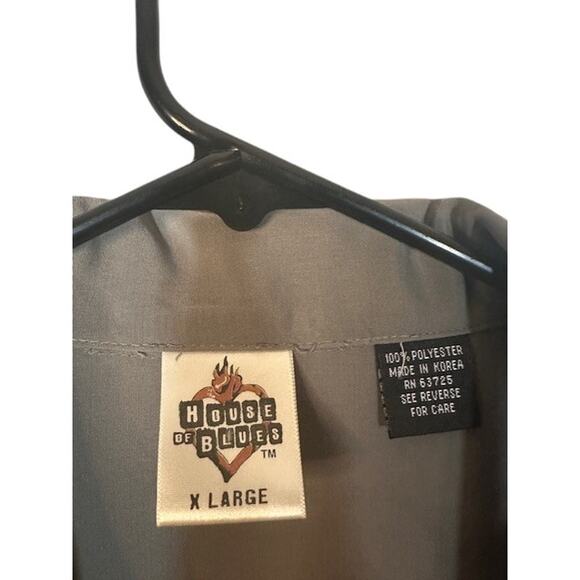 House of Blues Gray Tribal Collared Button Down Dressy Casual Shirt Men Sz XL - Picture 7 of 8